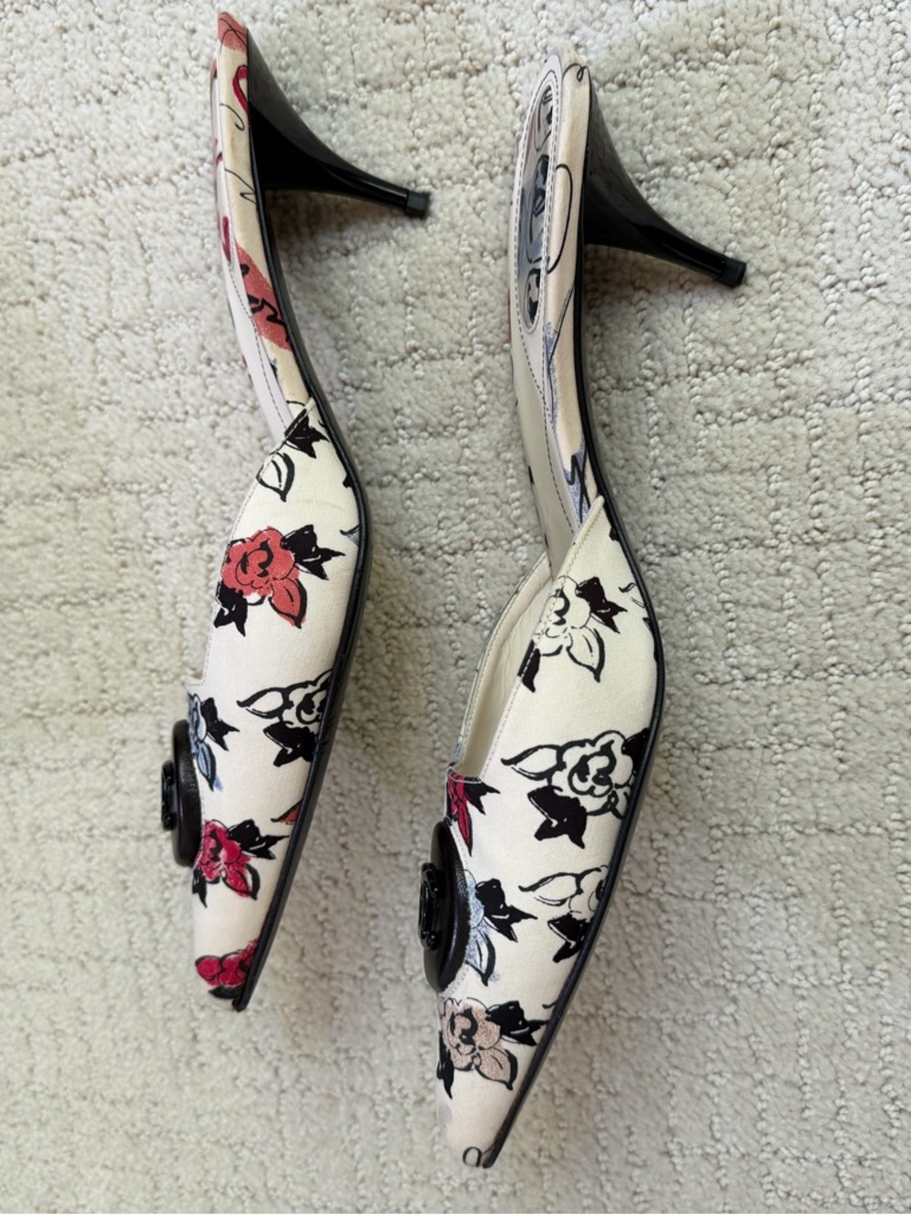 CHANEL vintage 2006 rue cambon floral mules - Picture 3 of 7
